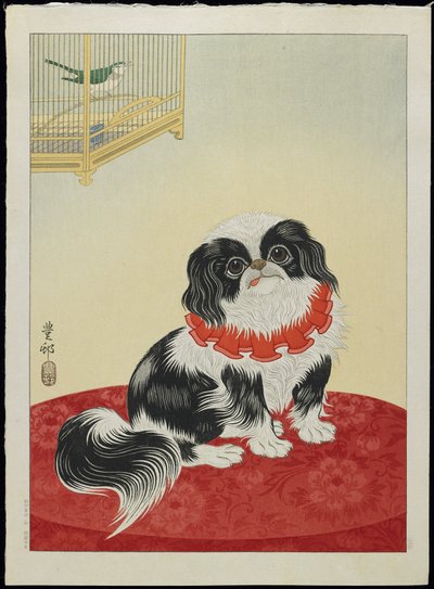 Pug Dog by Ohara Koson